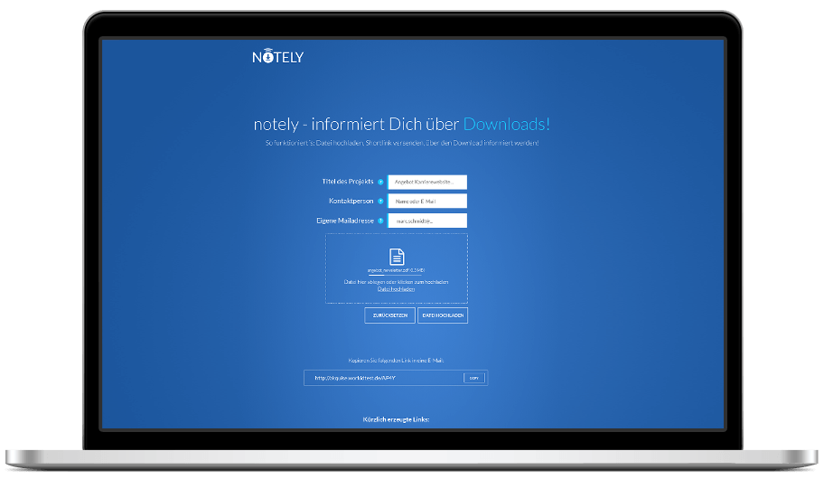 Notely - einfacher Dateitransfer