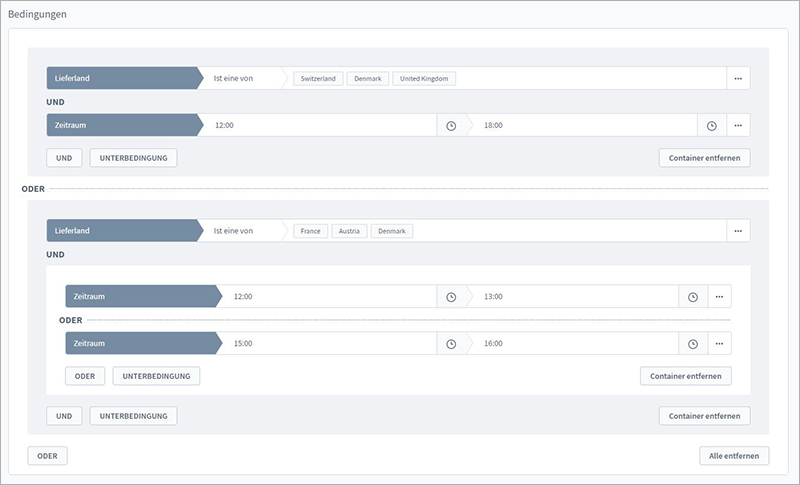 Rule Builder - Shopware 6